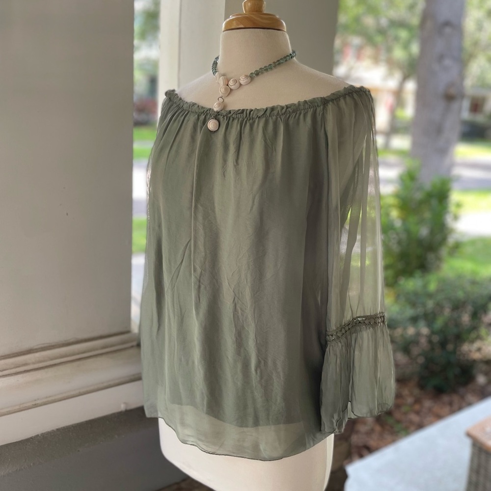 Made in Italy Silk Top NWT